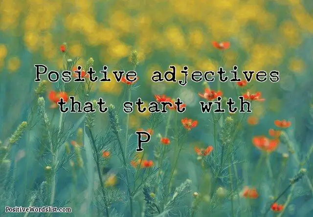 Adjectives That Start With P: 300+ P Adjectives